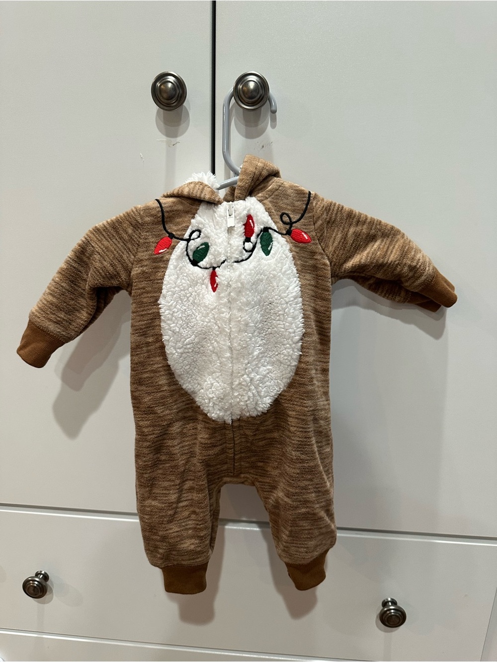 Carter’s Reindeer Christmas Fleece Romper